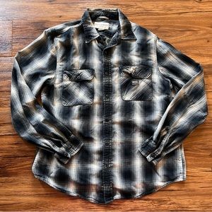 Denim & Supply Ralph Lauren Size Large Long Sleeve Button Up Shirt Navy Blue